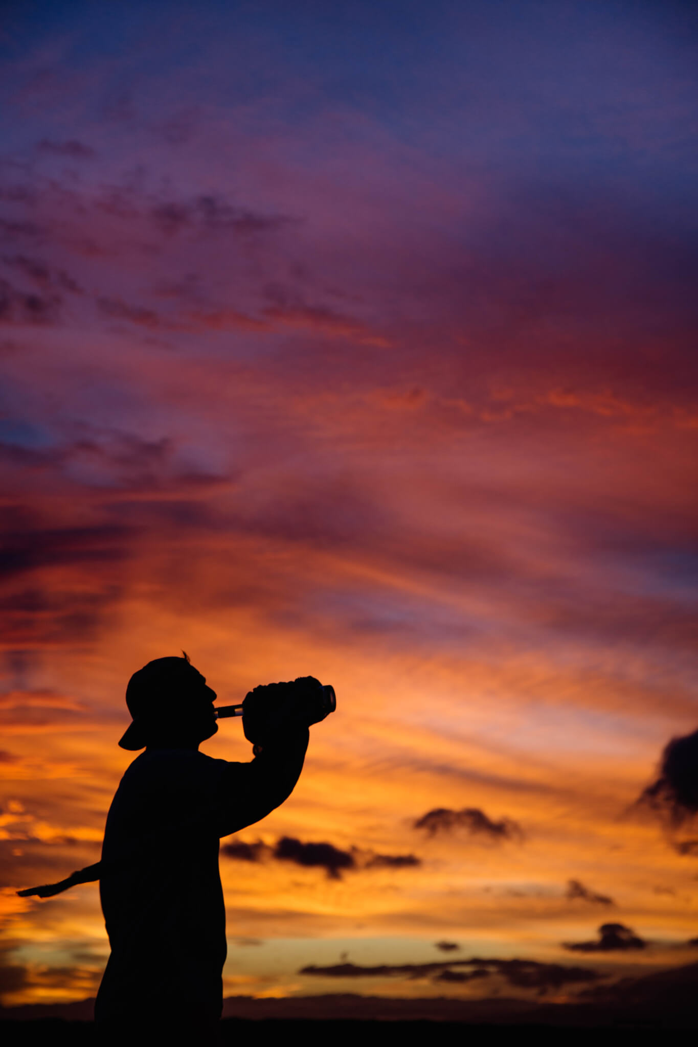Silhouette photography during sunset