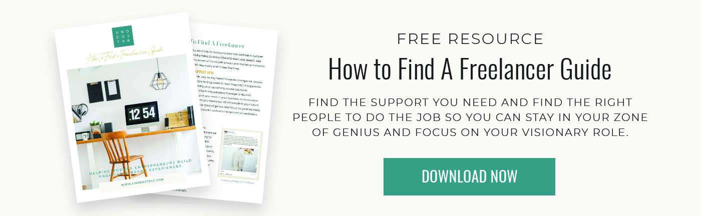 Downnload the How To Find A Freelancer-Guide | Uno Dos Trae