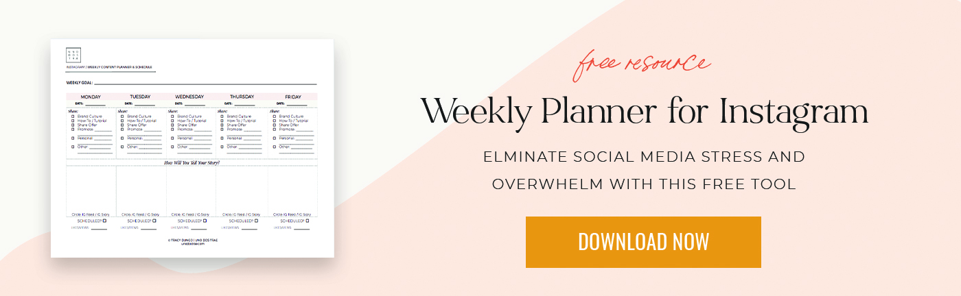 Download the Weekly Content Planner for Instagram | Uno Dos Trae