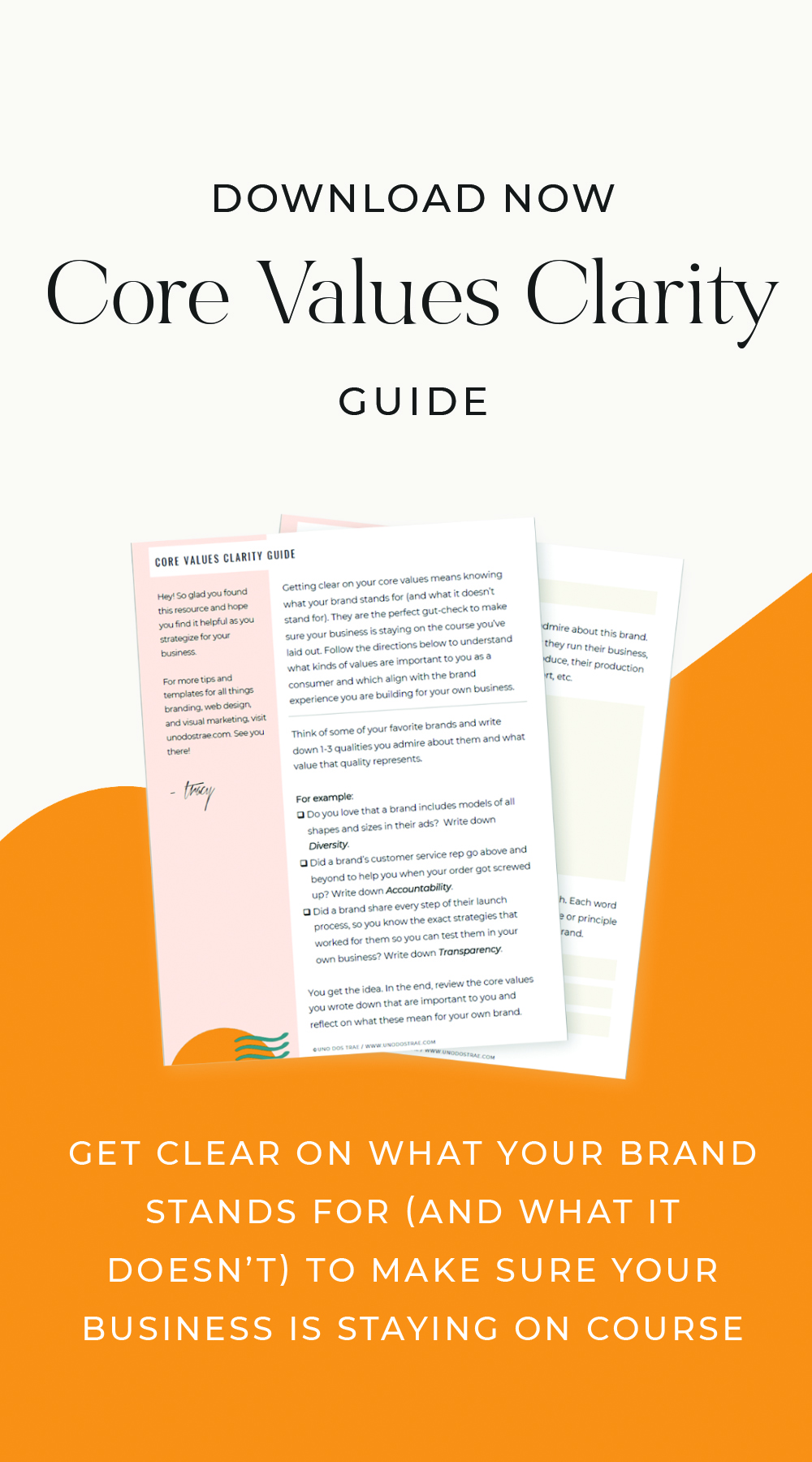 Download the Core Values Clarity Guide | Uno Dos Trae